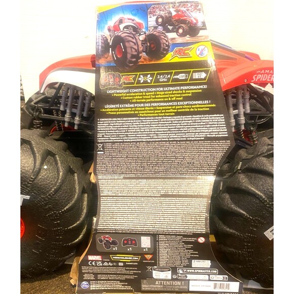 Monster Jam Marvel Spider Man Mega RC Truck 1:6 Scale All Terrain 2 Feet Long - Picture 8 of 8